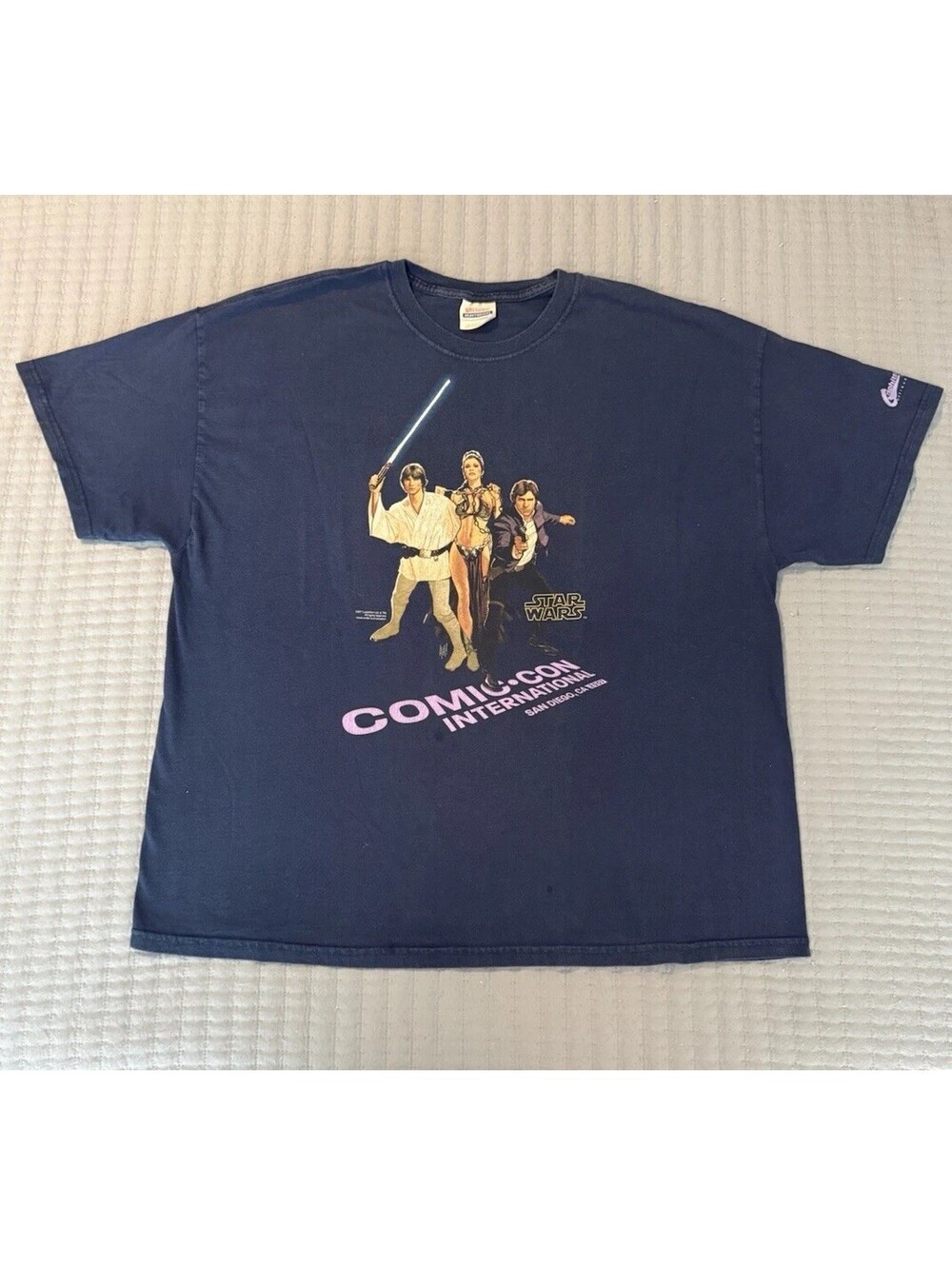 Star Wars 2007 San Diego Comic Con New Hope Leia Han Luke T-Shirt Men’s XXL